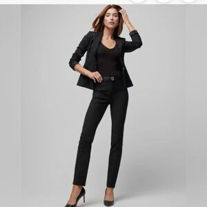 White House Black Market Black “The Slim” Straight Dress Trousers